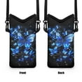 thumbnail image 6 of SEANATIVE Small Crossbody Cell Phone Purse for Women Men Waterproof Cellphone Bag Universal Phone Pouch with Adjustable Strap Compatible with Most Smartphones, Blue Butterfly Flower Black, 6 of 7