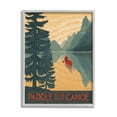 thumbnail image 5 of Paddle Your Own Canoe Phrase Mountain Lake Adventure Gray Framed Giclee Art, 24 x 30, Made In USA, 5 of 5