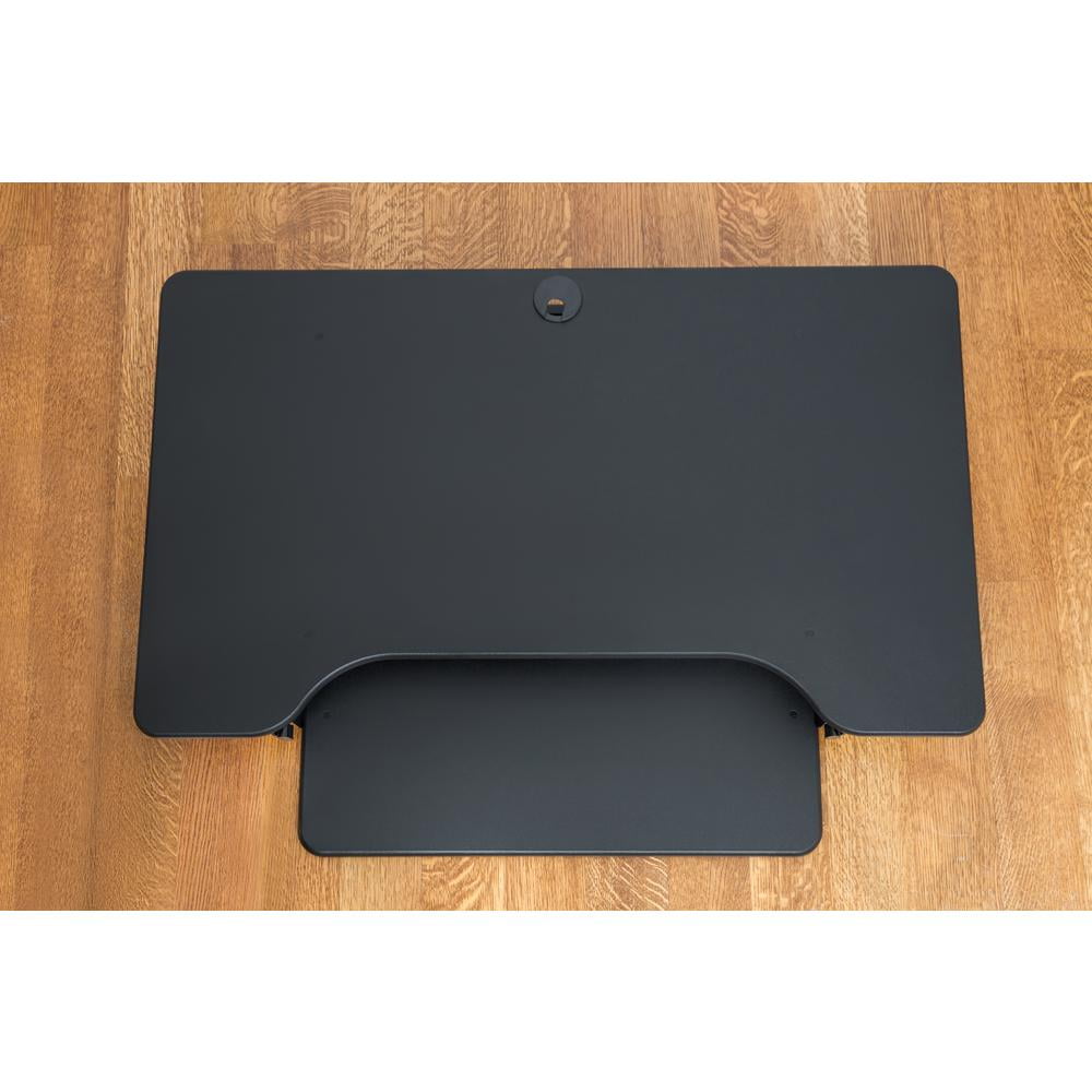 Rocelco 40" Full Standing Desk Converter w ACUSB Charge and Floor Stand - Black