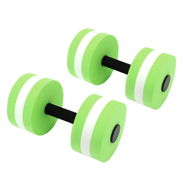 2 mancuernas flotantes de espuma EVA para ejercicios de yoga, herramienta de fitness para hombres, mujeres y niños, color verde