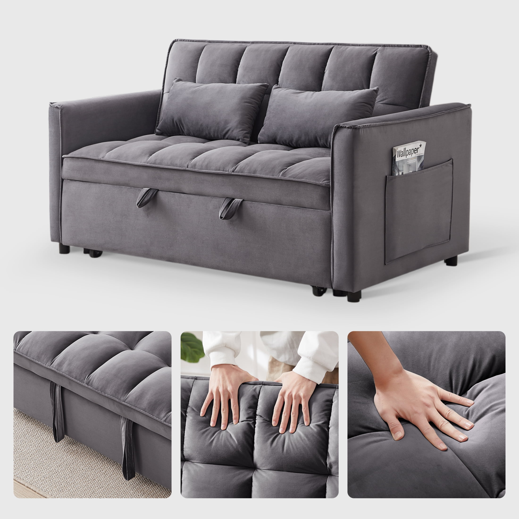 Sofa Bed, Dark Gray