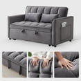 thumbnail image 6 of Vinform 54" 3 in 1 Convertible Sleeper Sofa Bed, Pull Out Loveseat Couch with Storage Pocket, Dark Gray, 6 of 6