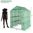 thumbnail image 2 of Xilee Greenhouse for Outdoors, Portable Green House,57×57×75 Inch Walk-in Greenhouses with 3 Tiers 4 Shelves, PE Cover, Heavy Duty Plant Greenhouses for Garden and Backyard,Black, 2 of 12