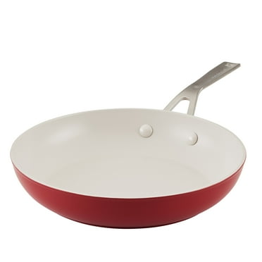 KitchenAid Ceramic Forged Aluminum Nonstick Frying Pan, 10 Inch, Empire Red