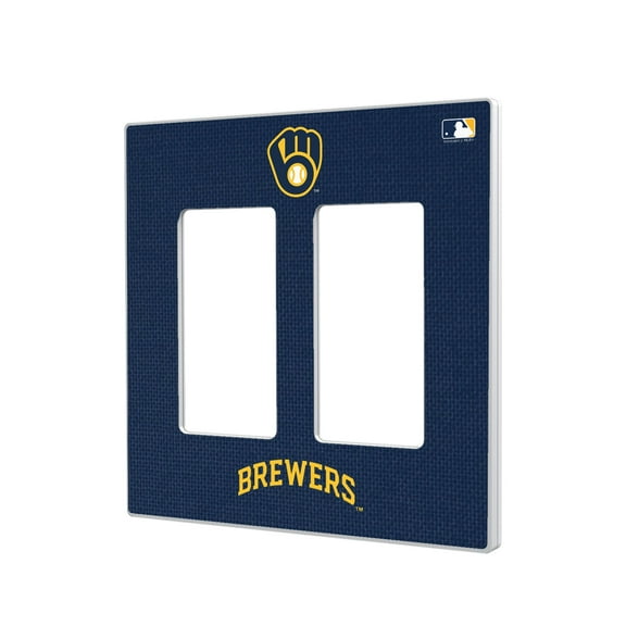 Milwaukee Brewers Solid Double Rocker Light Switch Plate
