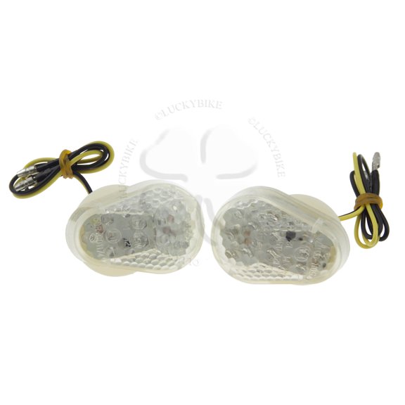 Clear LED Flush Mount Turn Signal Blinker Marker Yamaha YZF R1 R6 R7 600 750 FZ1