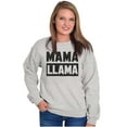 thumbnail image 4 of Funny Mama Llama Mothers Day Pun Women Plus Size Crewneck Sweatshirt Brisco Brands 3X, 4 of 5
