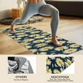 thumbnail image 4 of Darkblue Daisy Flower Yellow Centers Pattern Hot Yoga Mat Towel Non Slip for Hot Yoga - Quick-Drying Yoga Mat Cover with 4 Corner Pockets with Travel Bag - Hot Yoga Towel Non Slip 74"x26", 4 of 6