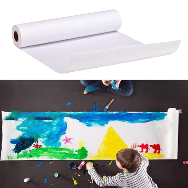 Lot De 2 Rouleaux Papier à Dessin Blanc 43 Cm X 15 M - Reciclado Para Niños Y Artistas