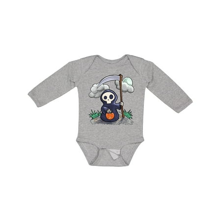 

Inktastic Halloween Trick or Treating Cute Grim Reaper Boys or Girls Long Sleeve Baby Bodysuit