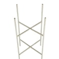 thumbnail image 5 of DecMode 6", 5"W Small Brushed Dome Silver Metal Planter with Removable Stand (2 Count), 5 of 12