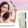 thumbnail image 3 of Wallet Case for Samsung Galaxy Z Fold 7, Flower PU Leather Durable Phone Case Kickstand Flip Case with Card Slots Wrist Strap Pattern Magnetic Closure Protective Case for Galaxy Z Fold 7 - D, 3 of 9