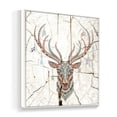 thumbnail image 2 of wall26 Framed Canvas Wall Art for Living Room, Bedroom Wood Panel Deer Illustration II Canvas Prints for Home Decoration Ready to Hang - 24x24 inches, 2 of 4