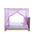 thumbnail image 3 of Luxcidy Canopy Bed Curtains -Twin Bed Canopy, Pink Girls Canopy for Twin Bed, Princess Bed Drapes Polyester Netting - 4 Corner Bed Curtain Bedroom Decor, 79*70*65 inches, Easy to Install, 3 of 8