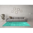 thumbnail image 3 of Ahgly Company Indoor Rectangle Persian Turquoise Blue Traditional Area Rugs, 2' x 5', 3 of 4