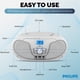thumbnail image 4 of Reproductor de CD Boombox Philips TAZ3300 Bluetooth con radio FM blanco, 4 of 9