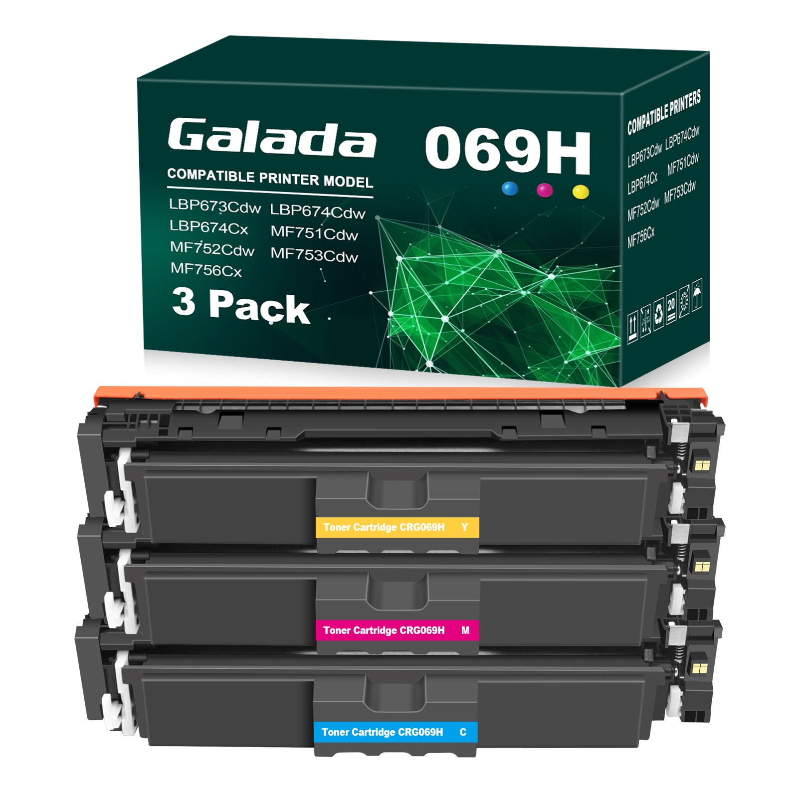 KALOKING 069 High Yield Toner Cartridge 4-Pack For Canon ImageCLASS MF753Cdw MF751Cdw LBP674Cdw Printers - Remanufactured, 2100 Page Yield Black, 1900 Color
