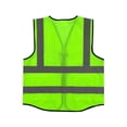 thumbnail image 5 of Ceisia Men's Reflective Safety Vest with Zipper Pockets Mesh Construction Workwear Sleeveless Protective Jacket Green Free Size Gifts, 5 of 7