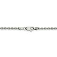 thumbnail image 4 of 14K White Gold 2.5mm Diamond Cut Cable Chain 24 Inch, 4 of 6