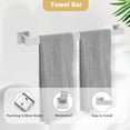 thumbnail image 3 of Juego de Accesorios para Baño 5 Piezas, Toallero Baño, Portarrollos de Papel Higienico, Toallero Barra, 2 Gancho para Cocina, Acero Inoxidable(Plata), 3 of 9