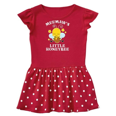 

Inktastic Cute Bee Meemaw s Little Honeybee with Stars Gift Toddler Girl Dress