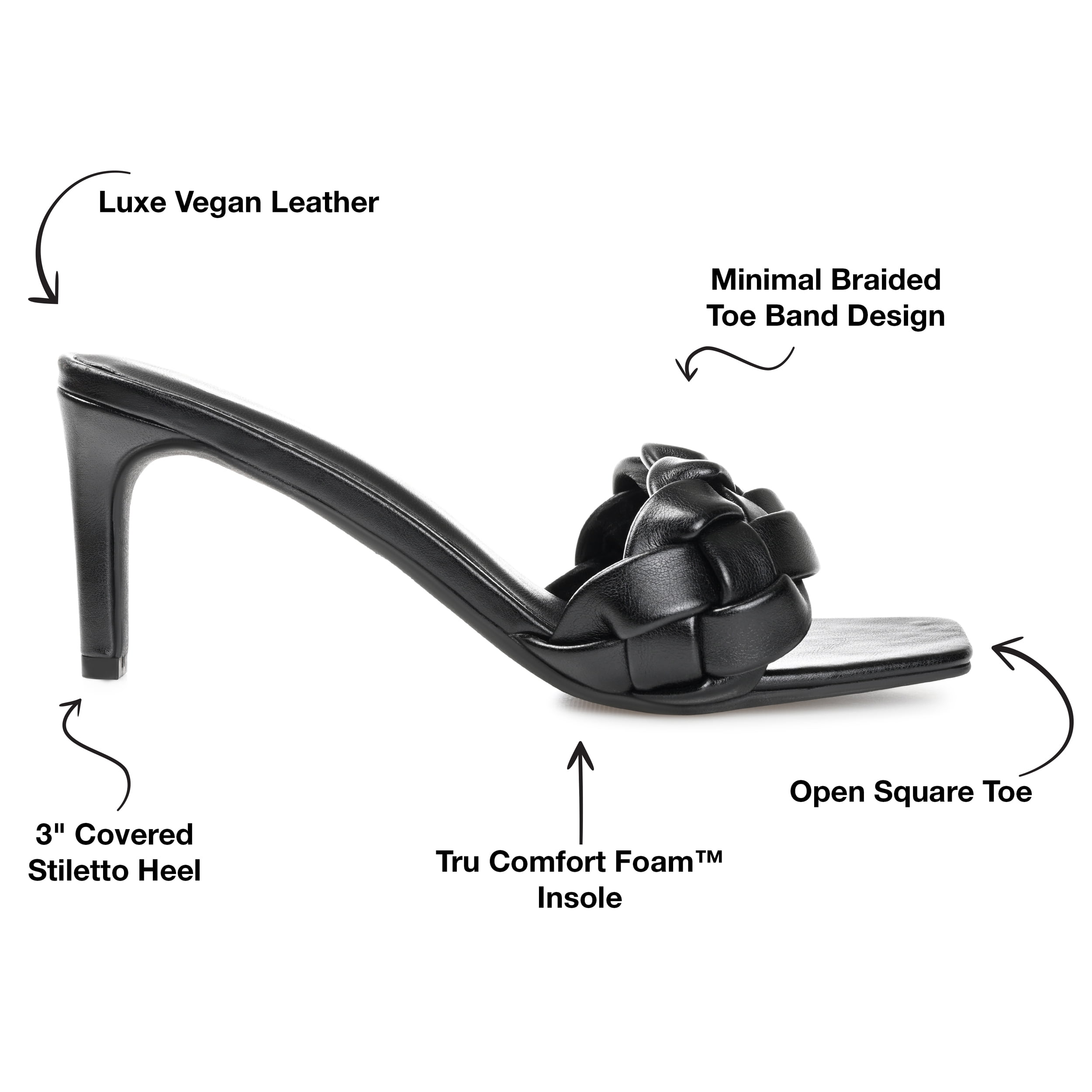 Journee Womens Hattie Open Toe Mid Stiletto Sandals