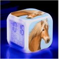 thumbnail image 5 of Animal Caballo Colorido Cambio de Color Creativo Nuevo Pequeño LED Despertador Regalo electrónico Despertador (Color : 6) Kuyhfg Bienvenido a Kuyhfg, 5 of 5