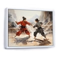 thumbnail image 2 of Designart "Kung Fu China Art painting II" Chinese Floater Framed Wall Art Print, 2 of 7