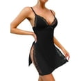 thumbnail image 4 of LWP Women's Lingerie Sexy Nightwear Spaghetti Strap Nightgown Babydoll Chemise, 4 of 12