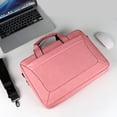 thumbnail image 4 of Expansion Computer bag Laptop bag Computer bag Portable shoulder belt briefcase - Pink, 4 of 5