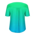 thumbnail image 5 of Xdegoge Flash Deals of The Day Online Only Ladies Tops Plus Size Short Sleeve Crewneck T Shirts Striped Summer Fashion Tunic Tops Loose Fit Dressy Casual Blouses Workout Y2K Tee Shirts Ropa Mujer, 5 of 6