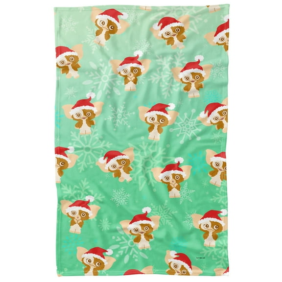 Gremlins Blanket, 36'x58' Gizamo Santa Hat Pattern Fleece Blanket