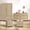 Reclaimed Light Oak, variant on SICOTAS 4-in-1 Bedroom Furniture Set with Dresser, Nightstands & Armoire, 56.88" W Dresser, 1-Drawer Nightstand with USB Port, Large Armoire Wardrobe Closet, Boho Bohemian Rattan Decor