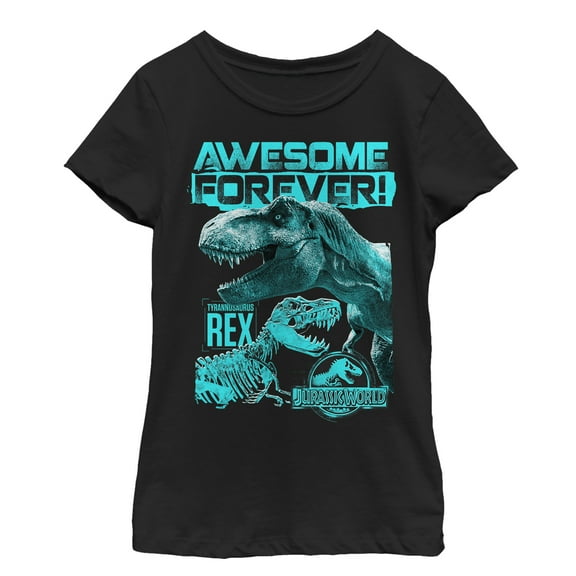 Girl's Jurassic World: Fallen Kingdom Forever T.Rex  Graphic Tee Black X Large