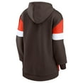 thumbnail image 3 of Women's Fanatics Brown/Orange Cleveland Browns Lock It Down Pullover Hoodie, 3 of 3