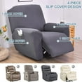 thumbnail image 5 of Recliner Slipcovers 4-Pieces Recliner Covers Recliner Couch Covers Recliner Chair Cover Non Slip Reclining Slipcovers with Storage Pockets Furniture Protector for Living Room, 5 of 8