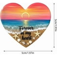 thumbnail image 3 of Adorno de Corazón Playero de Resina Hecho a Mano | Decoración de Vidrio de 6,35 Cm con Temática Marina y Textura de Arena | Símbolo de Amistad y Familia | Regalo Ideal para Decorar Tu Escritorio o Co, 3 of 4