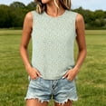 thumbnail image 2 of Bibifish Womens Tank Tops Crew Neck Printed Summer Tops Relaxed Fit Sleeveless Shirts Comfort Daily Sleep Tops, 2 of 5