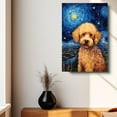 thumbnail image 4 of Poodle Dog Canvas Wall Art - Starry Night Van Gogh Dog Canvas Print Dog Sayings Painting Home Office Wall Decor Framed Dog Lover Gift, 4 of 6