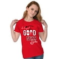 thumbnail image 3 of Christmas Be Good For Goodness Sake Womens Fitted Plus Size Graphic Tee Brisco Brands 3X, 3 of 4