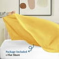 thumbnail image 3 of Couture Charm Alaska-King ( 125x125 ) Size 1 Piece Flat/Top Sheet Only - Extra Soft Egyptian Cotton 1000 Thread Count Hotel Quality (Stripe, Gold), 3 of 6