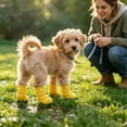 thumbnail image 6 of CSStudio 4 Pack Non Slip Dog Socks with Adjustable Straps, Waterproof Rubber Bottom Pet Paw Protector Booties, Anti Licking Traction Shoes for Indoor Floor & Light Outdoor Walks, 6 of 6