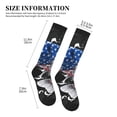 thumbnail image 2 of Lsque Largemouth Bass Fish in USA Pattern Sport Compression Socks for Men & Women 15-20 mmHg Knee High Nurse Pregnant Running Medical and Travel Athletic, 2 of 6