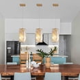 thumbnail image 6 of Miniyam Modern Crystal Pendant Light, 3-Pack Adjustable Hanging Ceiling Lamp for Dining Room, Gold, 6 of 7