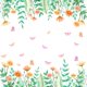 thumbnail image 3 of Pegatina de pared con arbustos en flor de acuarela, hojas tropicales, decoración con mariposas, vinilo artístico., 3 of 3