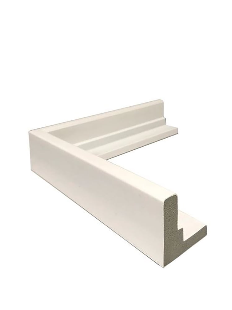 2-1/8 Deep Polystyrene 24x48 White Floater Picture Frame for 0.75 1.5 1.75 Stretched Canvas by WholesaleArtsFrames-com Floating Frame Made In USA