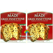 2 Packs Madi Original Gran Panettone Italian Oven Baked Cake 35.25oz Each