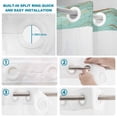 thumbnail image 4 of No Hook Shower Curtain, Farmhouse Aqua Brown Shower Curtains for Bathroom with See Through Top Window, Vintage Wooden Striped Waterproof & Washable Bath Curtain Small Stall 36"x78", 4 of 9