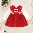 thumbnail image 2 of Cathalem Robe Mignonne pour Petites Filles Robe Évasée Décontractée pour Enfants, Rouge 10, 2 of 5