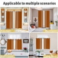 thumbnail image 6 of Burnt Orange White Stripe Kitchen Curtains 63 Inch Length, Modern Rustic Vertical Striped Grommet Top Bedroom Living Room Curtains, Light Filtering Cafe Curtain Drapes 2 Panels Set 104''x63'', 6 of 9